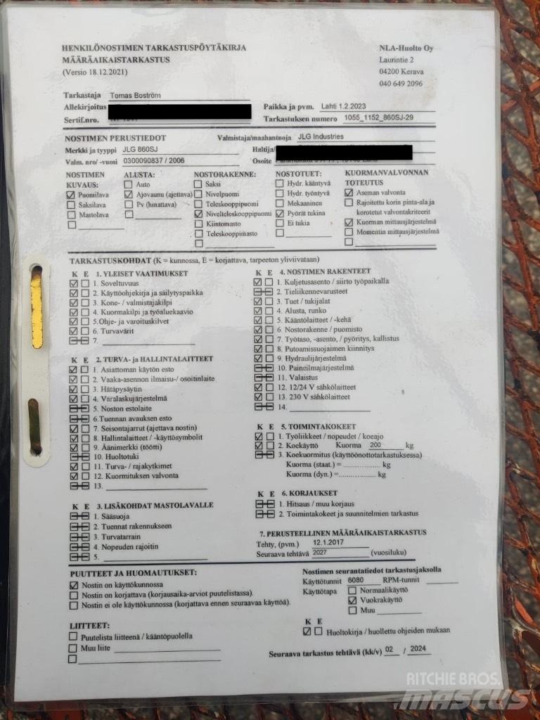 JLG 860 SJ Teleszkópos emelők