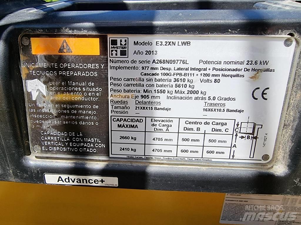 Hyster E 3.20 XN LWB Elektromos targoncák