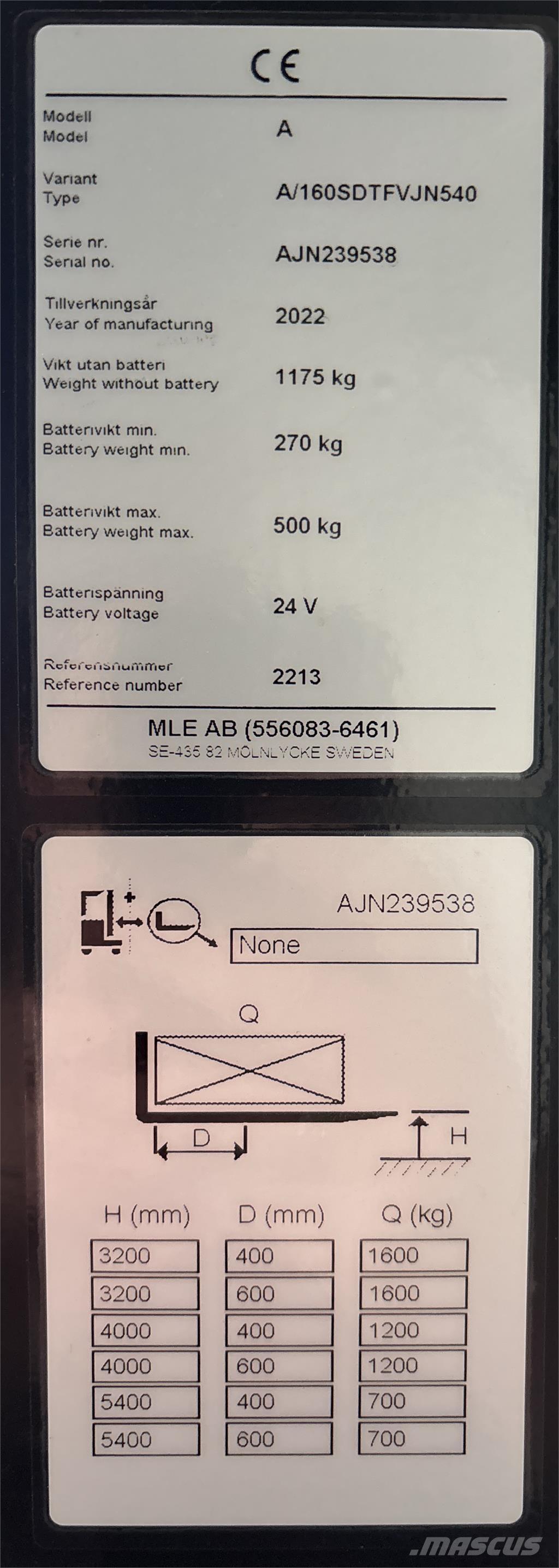 Atlet A160 Elektromos gyalogkíséretű targoncák