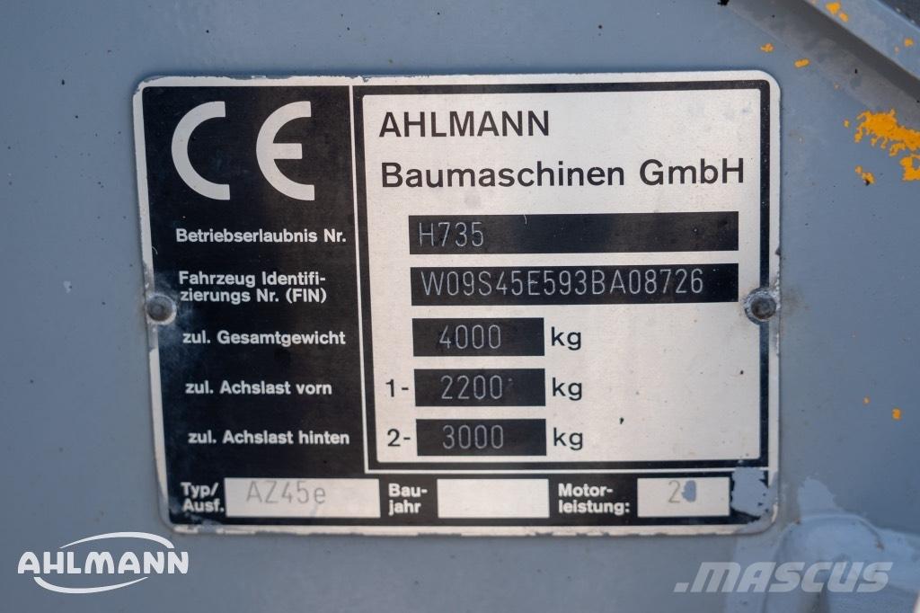 Ahlmann AZ 45e Gumikerekes homlokrakodók
