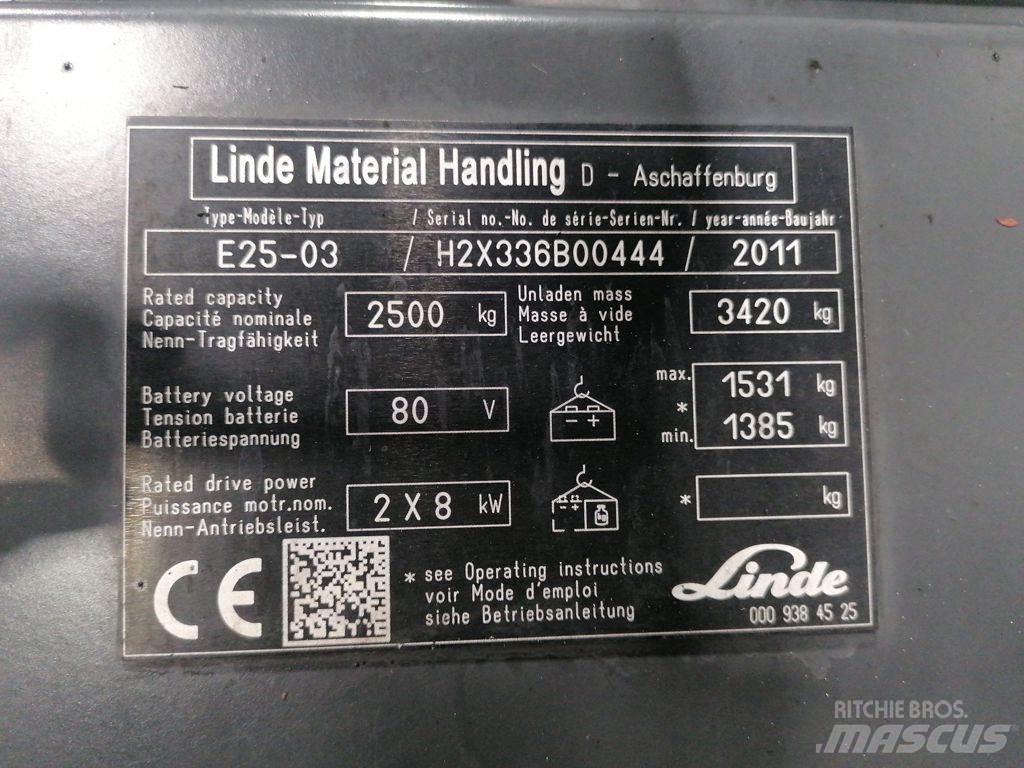 Linde E25-03 Elektromos targoncák