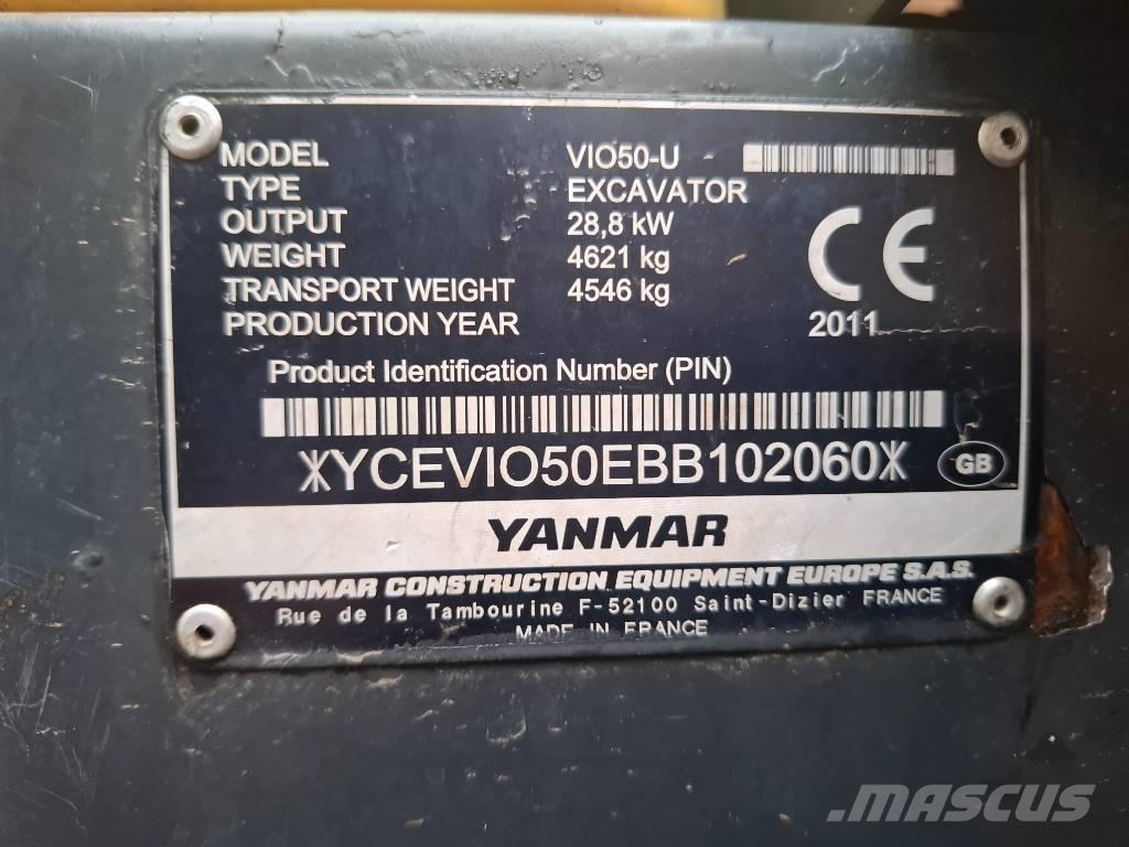 Yanmar VIO50-U Mini kotrók < 7t