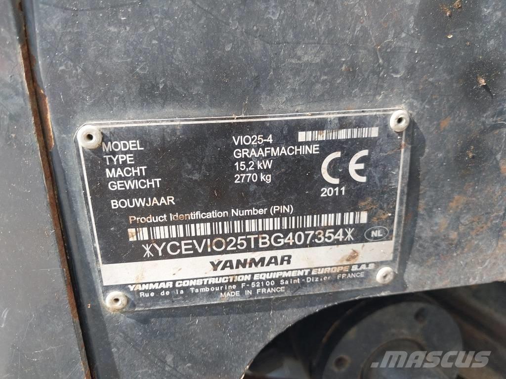 Yanmar Vio 25-4 Mini kotrók < 7t