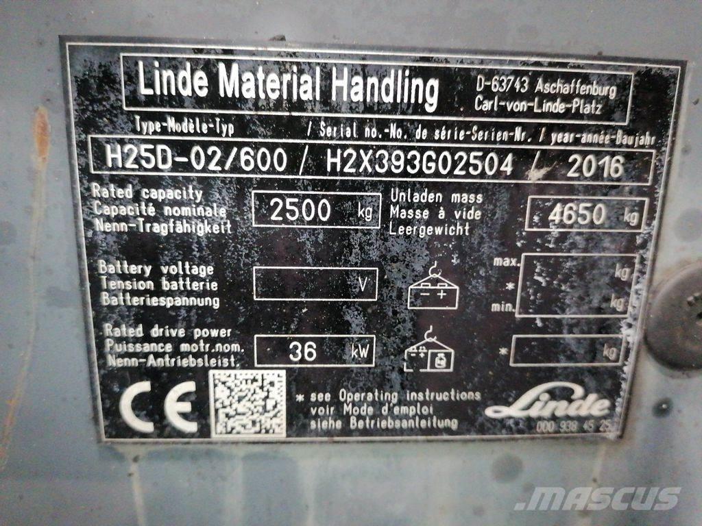 Linde H25D-02/600 Gázüzemű targoncák
