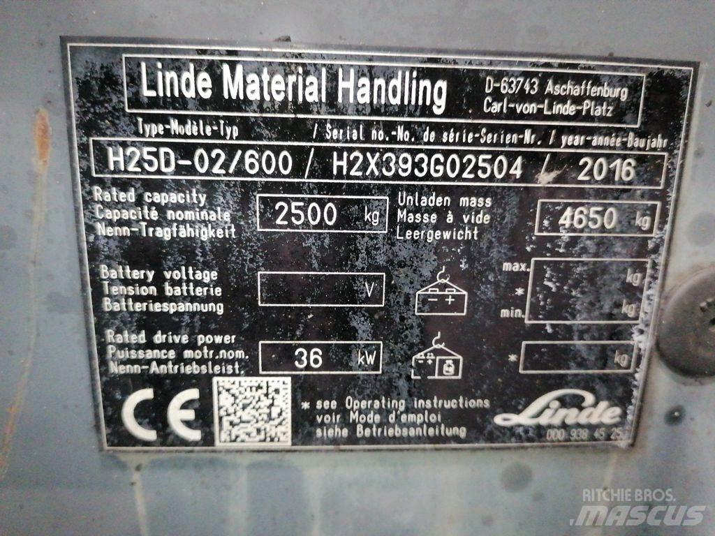 Linde H25D-02/600 Gázüzemű targoncák