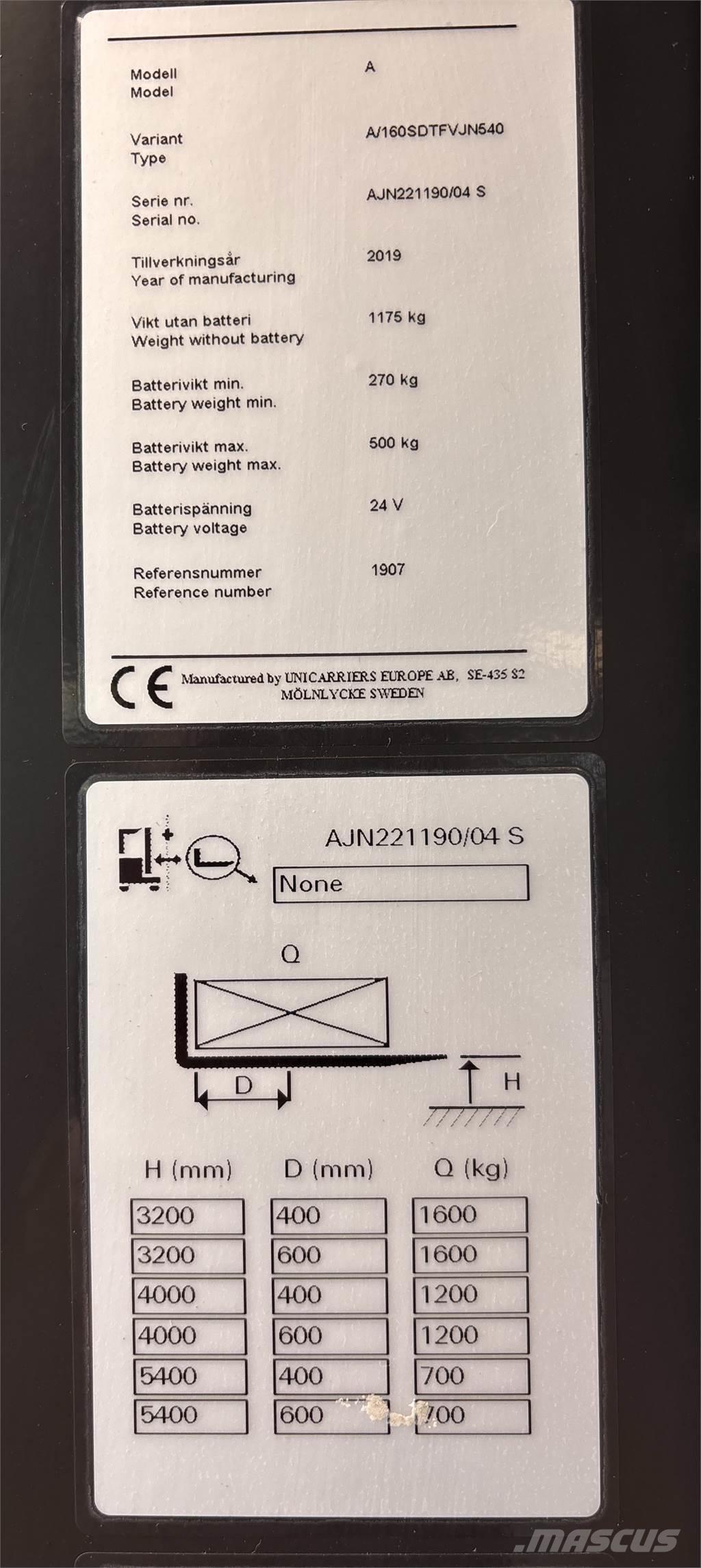 Atlet A160 Elektromos gyalogkíséretű targoncák