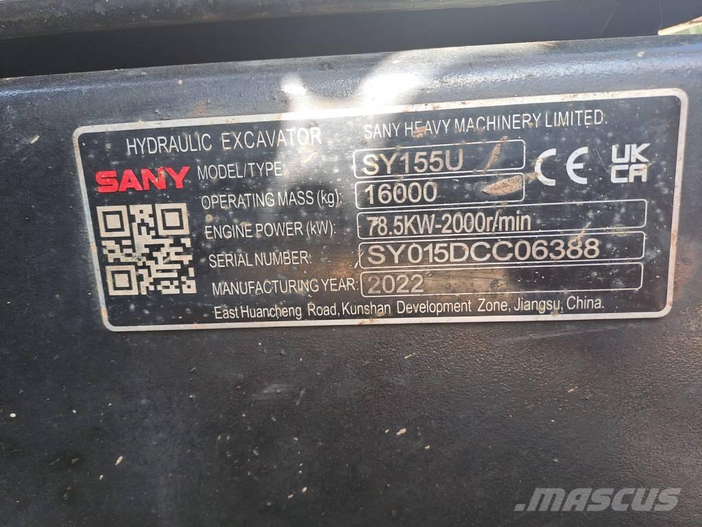 Sany SY 155 U Lánctalpas kotrók