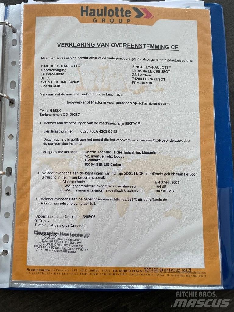 Haulotte H 15 SX Ollós emelők