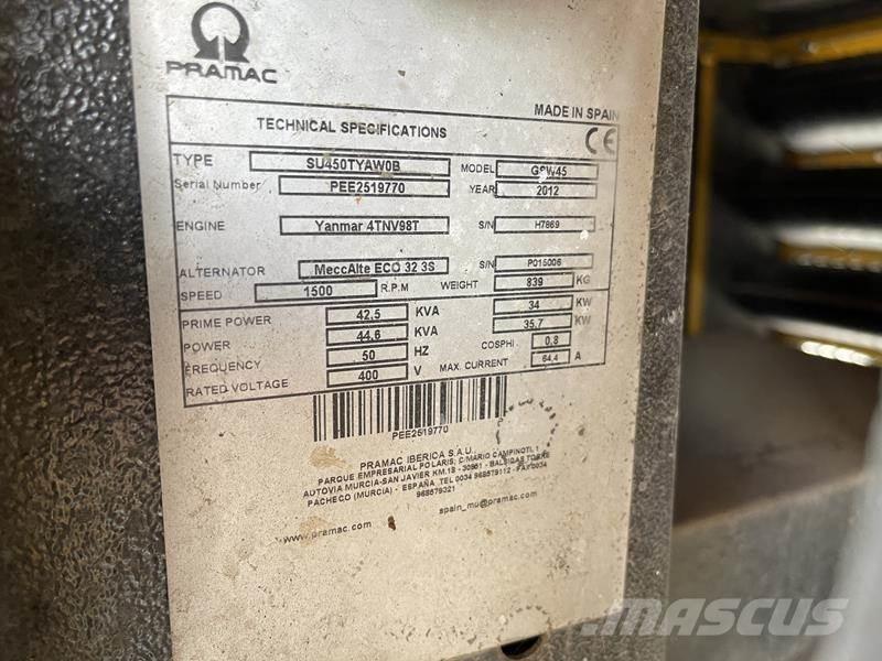 Pramac GSW 45 Dízel áramfejlesztők