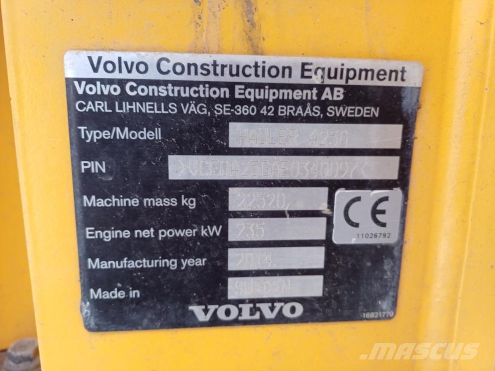 Volvo A25G Csuklósdömperek