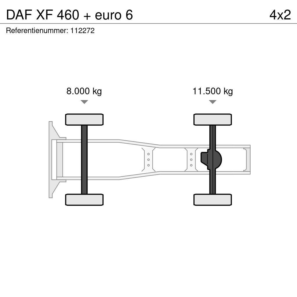 DAF XF 460 + euro 6 Nyergesvontatók
