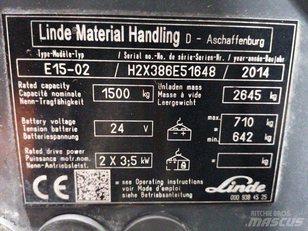Linde E15-02 Elektromos targoncák