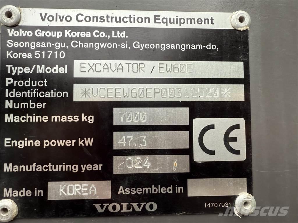 Volvo EW60 E Gumikerekes kotrók