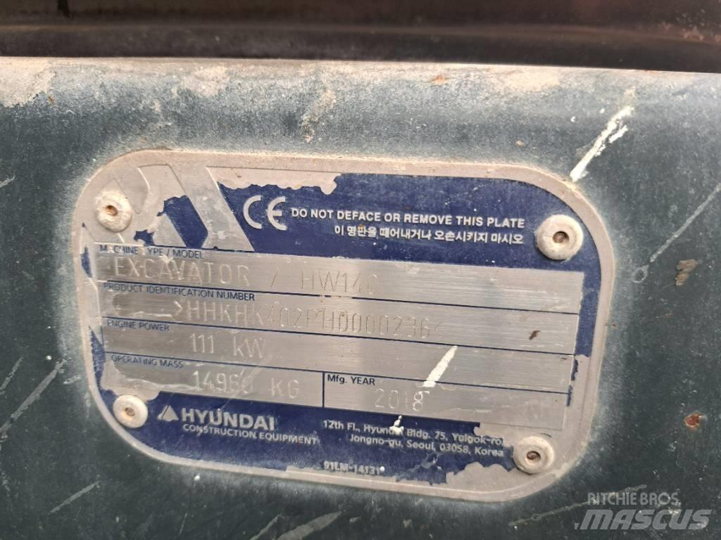 Hyundai HW140 Gumikerekes kotrók
