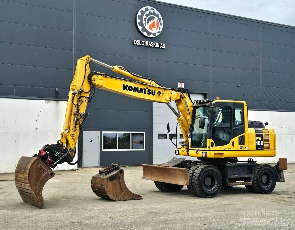 Komatsu pw 160 -8 Gumikerekes kotrók
