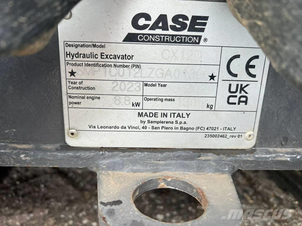 CASE CX 12 D Mini kotrók < 7t