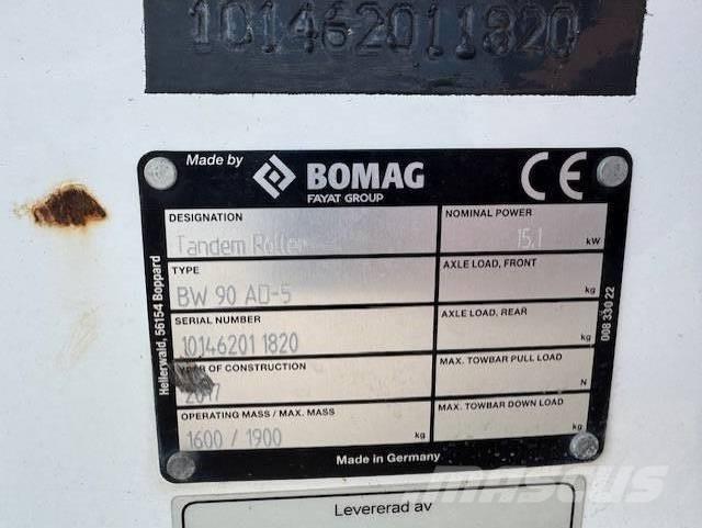 Bomag BW90 AD-5, Vält Ikerdobos hengerek