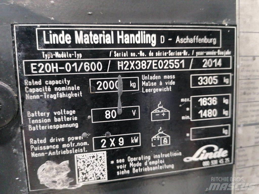 Linde E20H-01/600 Elektromos targoncák