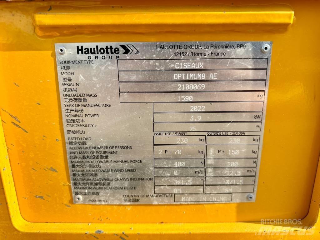 Haulotte OPTIMUM 8 Ollós emelők