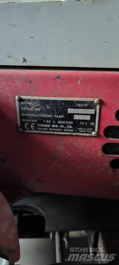 Takeuchi TB016 Mini kotrók < 7t