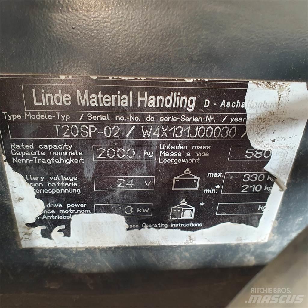 Linde T20SP kurz Alacsony emelőkocsi