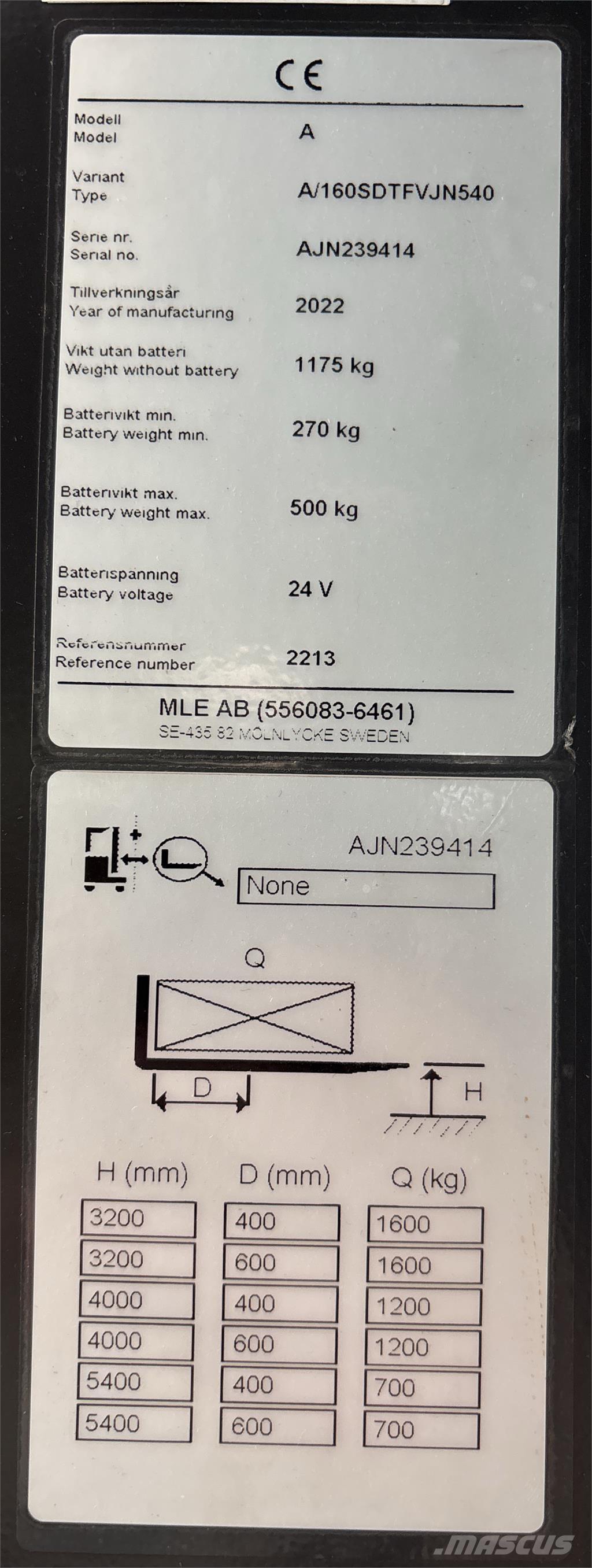 Atlet A160 Elektromos gyalogkíséretű targoncák