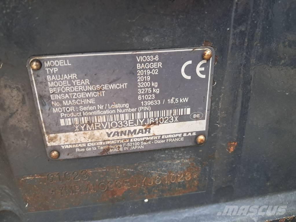Yanmar Vio 33 Mini kotrók < 7t