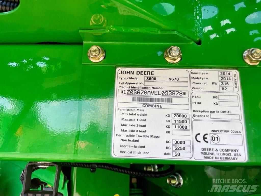 John Deere S 670 i Kombájnok