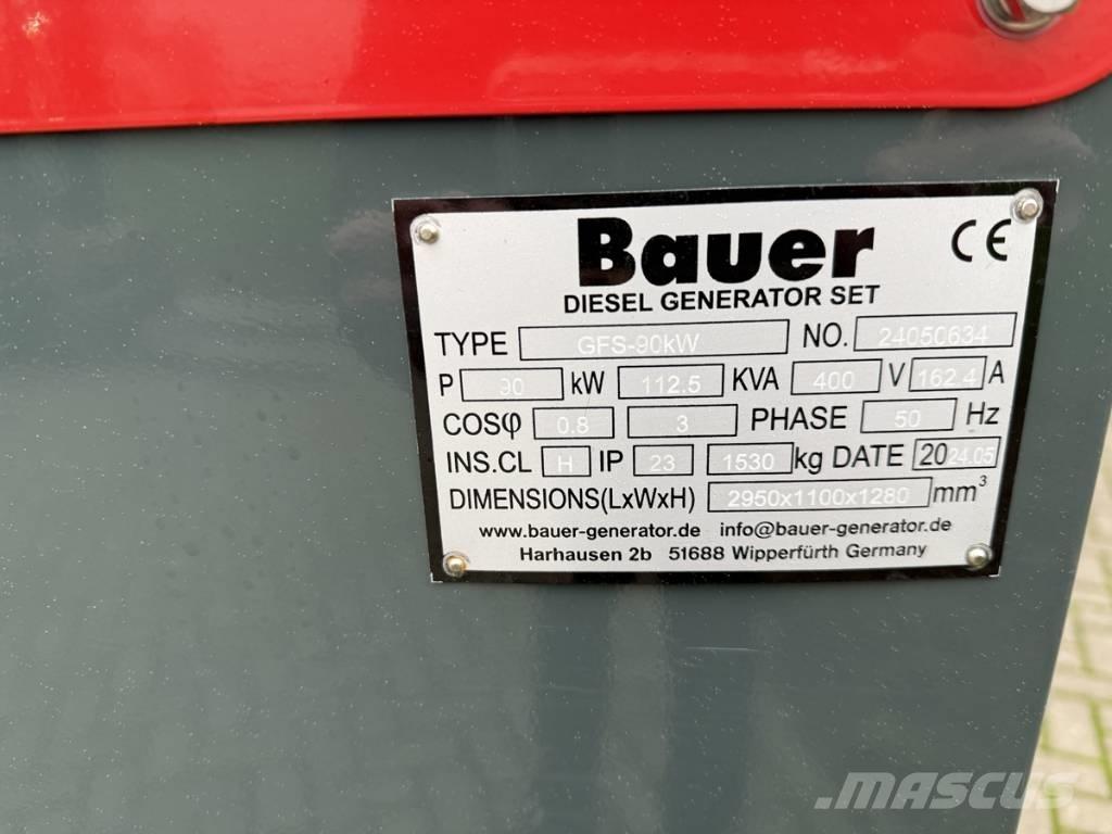 Bauer 124 KVA Dízel áramfejlesztők