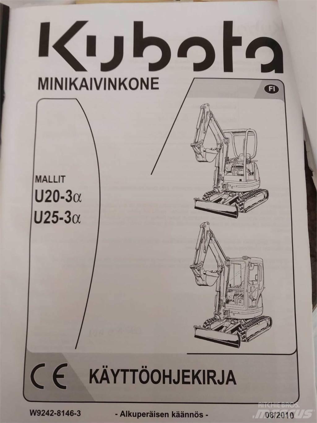 Kubota U25-3 Mini kotrók < 7t