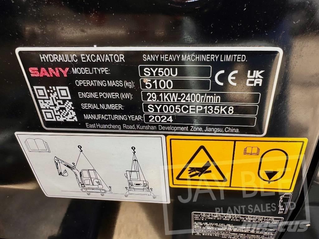 Sany SY 50 U Mini kotrók < 7t