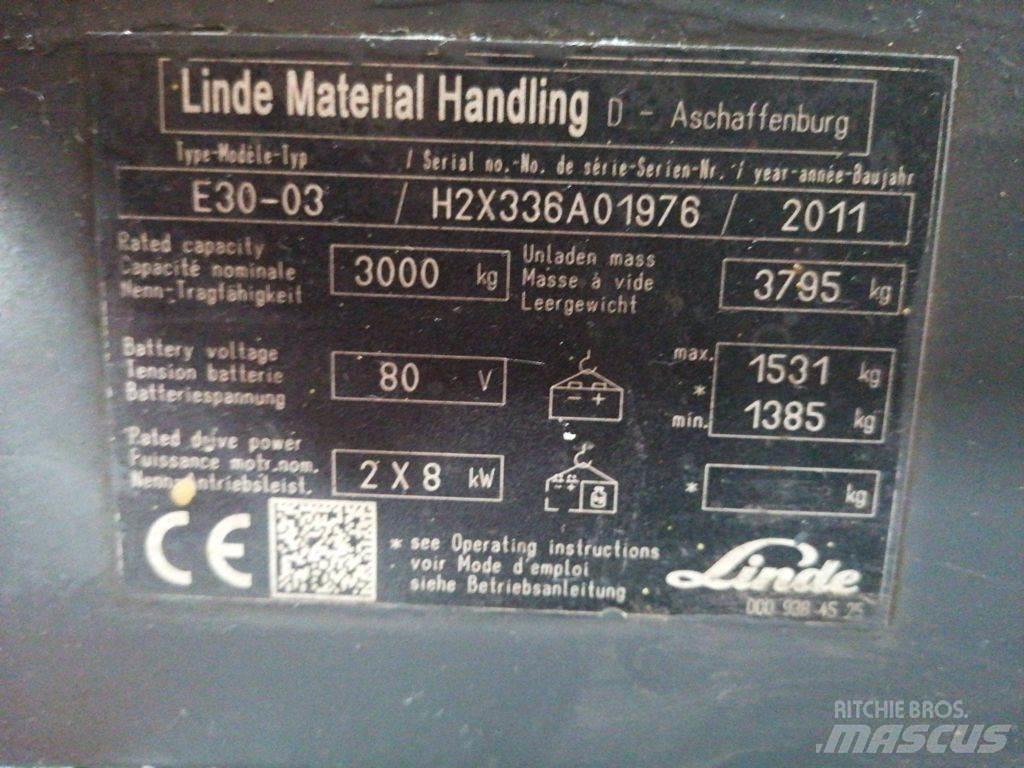 Linde E30-03 Elektromos targoncák