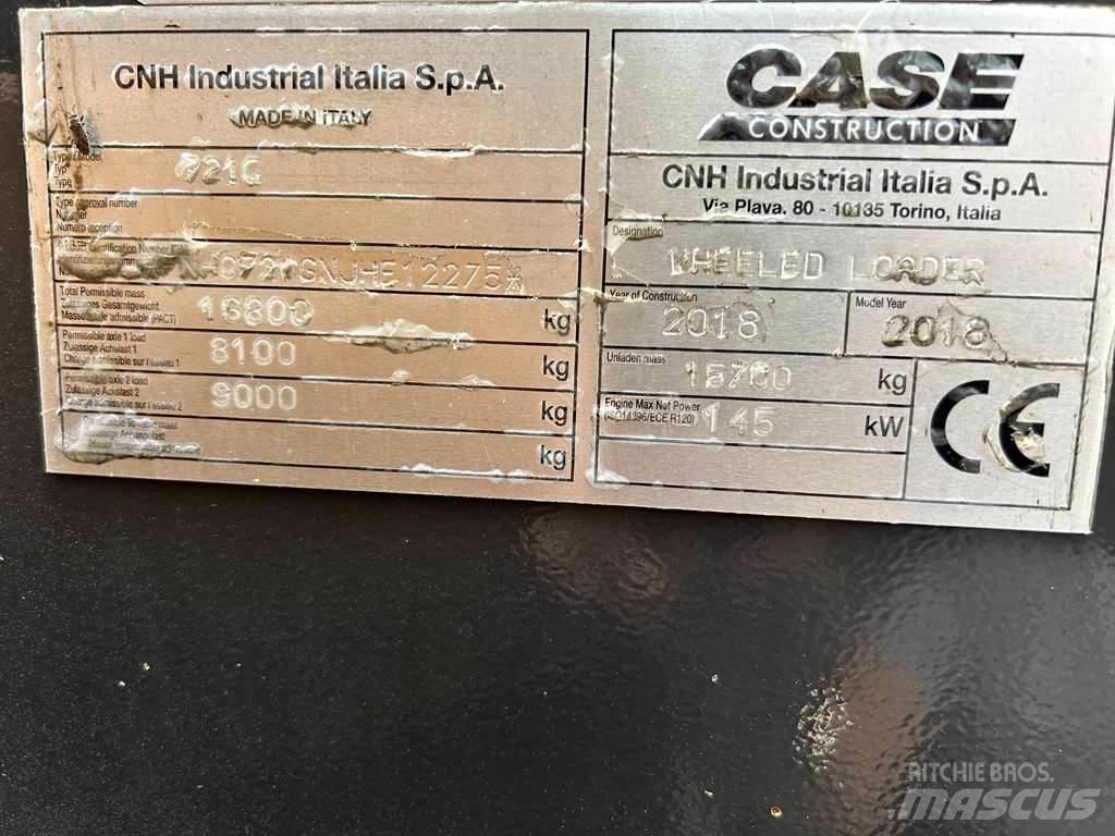CASE 721G XR Gumikerekes homlokrakodók