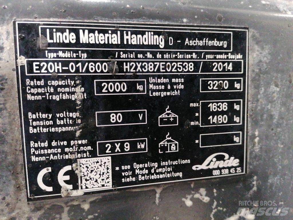 Linde E20H-01/600 Elektromos targoncák