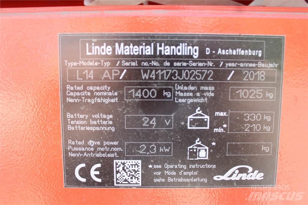 Linde L14APi Gyalogkíséretű targonca