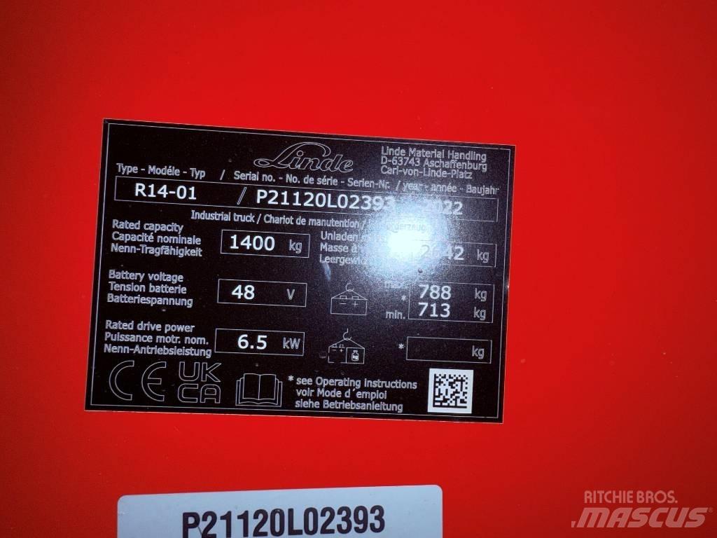 Linde R14/1120 Tolóoszlopos targonca