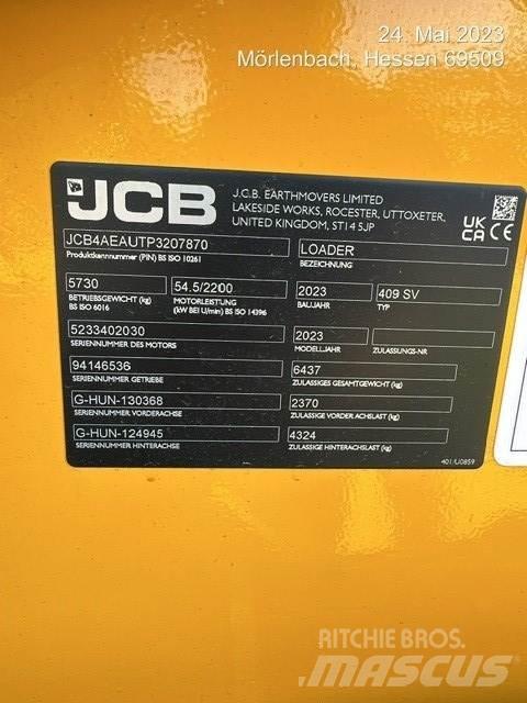 JCB 409 Gumikerekes homlokrakodók