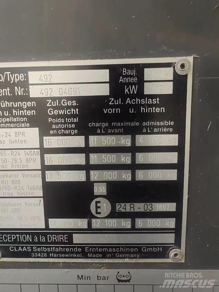 CLAAS Jaguar 870 Önjáró szecskázók