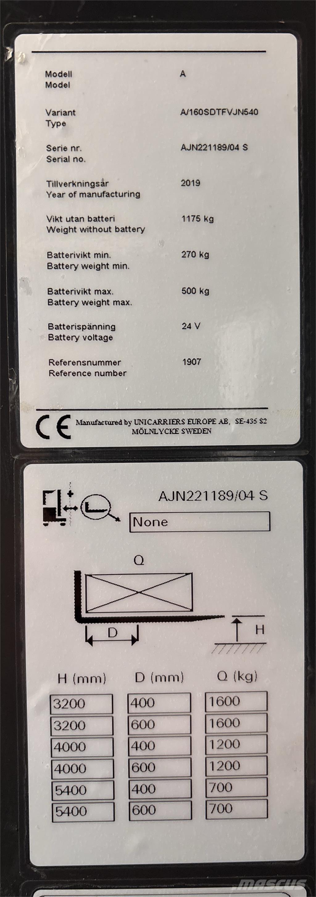 Atlet A160 Elektromos gyalogkíséretű targoncák