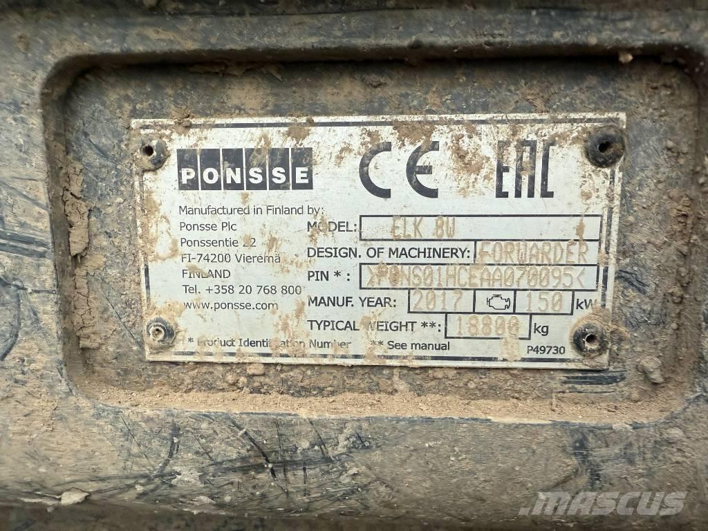Ponsse ELK 8W Kihordók