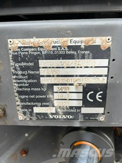 Volvo EC 35 C Mini kotrók < 7t
