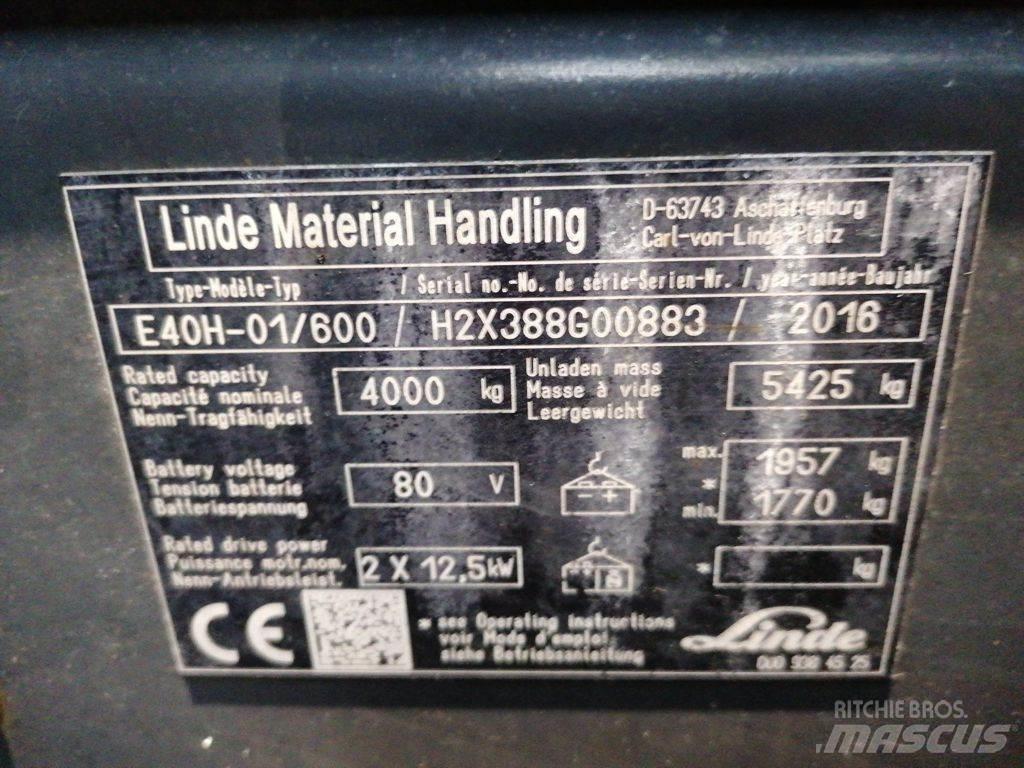 Linde E40H-01/600 Elektromos targoncák