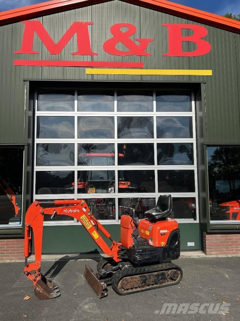 Kubota K 008-3 Mini kotrók < 7t