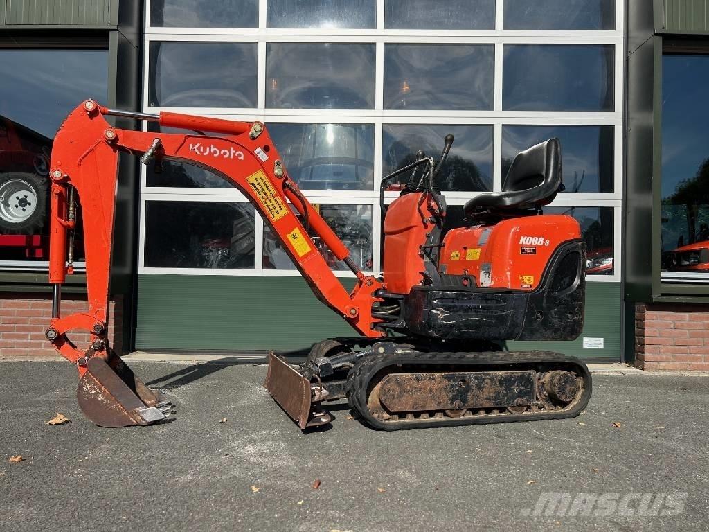 Kubota K 008-3 Mini kotrók < 7t