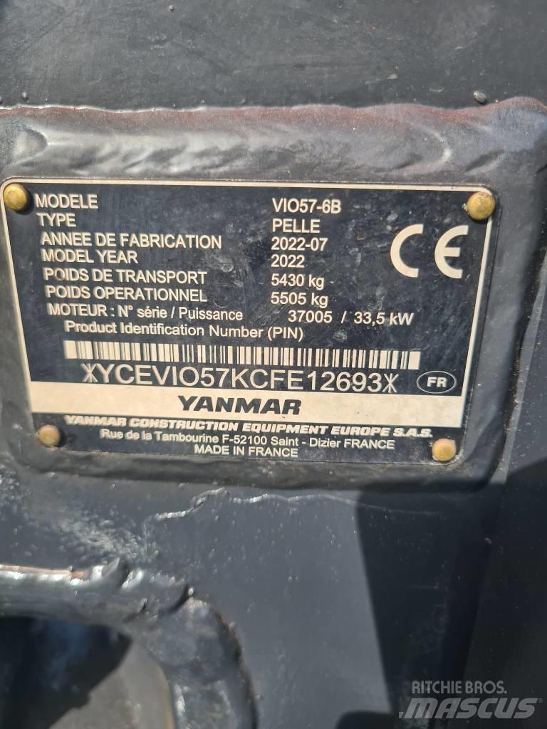 Yanmar Vio 57-6B Mini kotrók < 7t
