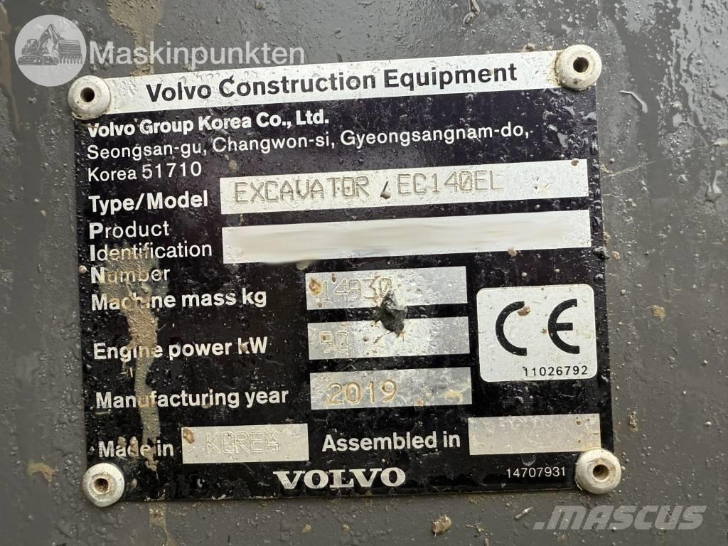 Volvo EC 140 EL Lánctalpas kotrók