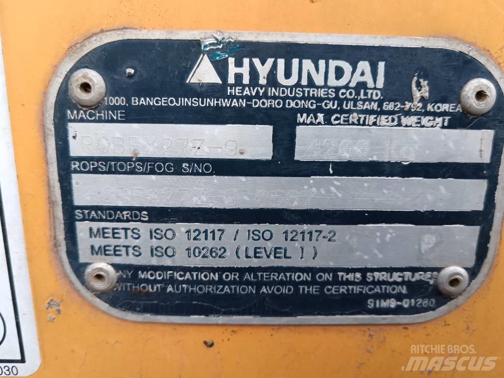 Hyundai Robex 27 Z-9 Mini kotrók < 7t