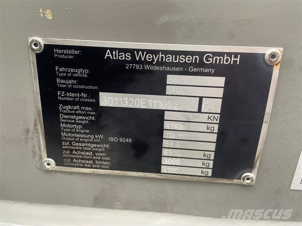 Atlas 80 Gumikerekes homlokrakodók