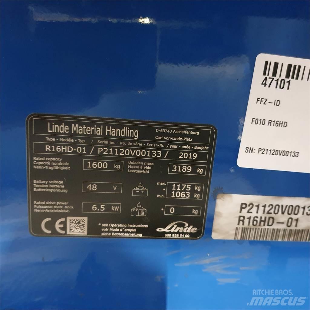 Linde R16HD Tolóoszlopos targonca