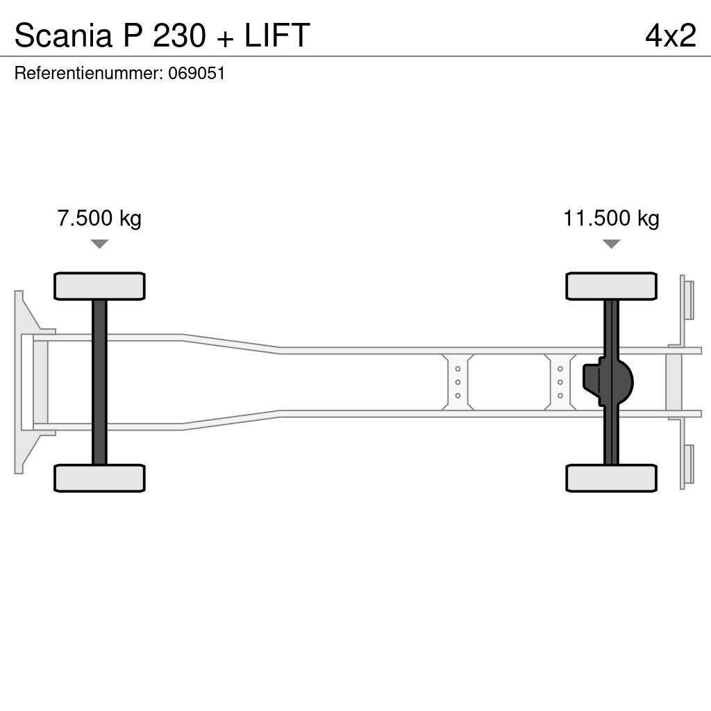 Scania P 230 + LIFT Dobozos teherautók